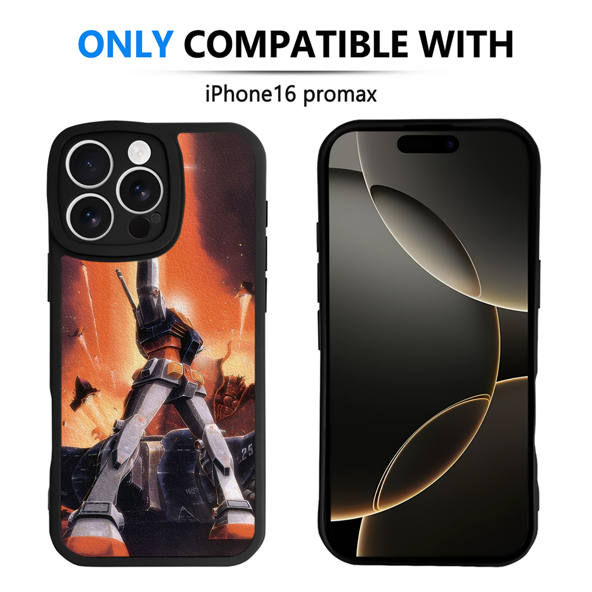 （画像用） 機動戦士ガンダム Mobile Suit Gundam 【iPhone 16シリーズ対応】シリコンスマホケース（レザー調） 材質：シリコン